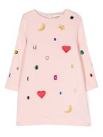 Stella McCartney Kids robe à ornements de perles - Rose - thumbnail