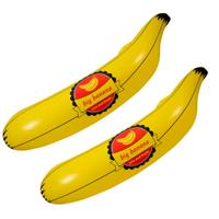 Opblaasbare banaan - 2x - geel - 70 cm - opblaas fruit - zwembad speelgoed