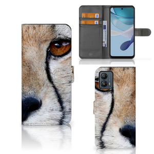 Motorola Moto G53 Telefoonhoesje met Pasjes Cheetah