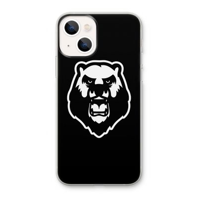 Angry Bear (black): iPhone 13 Transparant Hoesje