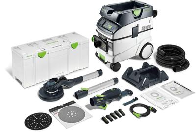 Festool PLANEX LHS 2 225 EQI/CTM 36-Set Langnek-schuurmachine- en stofzuigerset | Krachtig en efficiënt - 578425