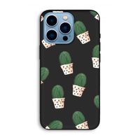 Cactusprint roze: iPhone 13 Pro Max Biologisch afbreekbaar hoesje