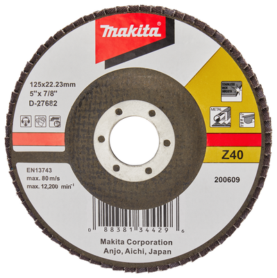 Makita Accessoires Lamellenschuurschijf 125mm Z40 - D-27682 D-27682