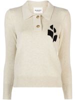 MARANT ÉTOILE Nola knitted polo sweatshirt - Tons neutres