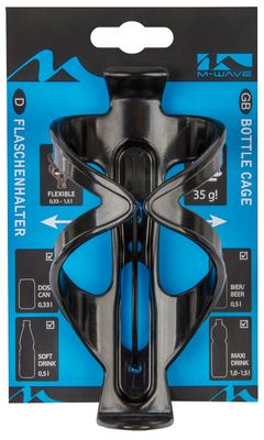 M-WAVE bidonhouder flexibel, 0.33l-1.5l. (hangverpakking)