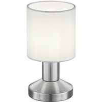 LED Tafellamp - Tafelverlichting - Trion Garno - E14 Fitting - Rond - Mat Wit - Aluminium