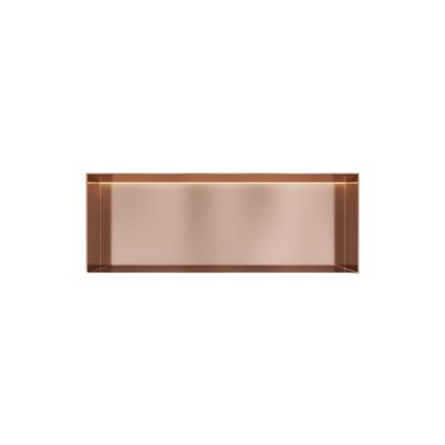 Hotbath &MORE Inbouwbox of inbouwnis - 30x80x10 - frameless + LED - Geborsteld koper PVD BOX080FLBCP