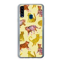 Cute Tigers and Leopards: Samsung Galaxy A20s Transparant Hoesje