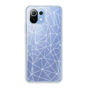 Geometrische lijnen wit: Xiaomi Mi 11 Lite Transparant Hoesje