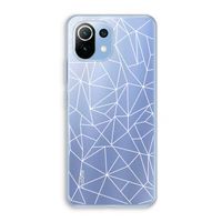 Geometrische lijnen wit: Xiaomi Mi 11 Lite Transparant Hoesje
