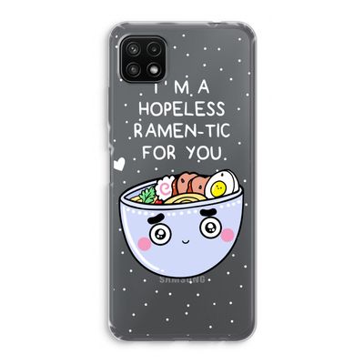 I'm A Hopeless Ramen-Tic For You: Samsung Galaxy A22 5G Transparant Hoesje