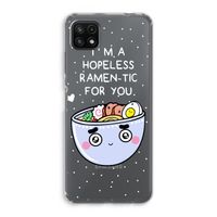 I'm A Hopeless Ramen-Tic For You: Samsung Galaxy A22 5G Transparant Hoesje