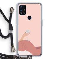 Wine: OnePlus Nord N10 5G Transparant Hoesje met koord