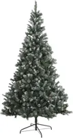 Black Box Trees Pinyon kerstboom besneeuwd met dennenappels blauwgroen 185cm