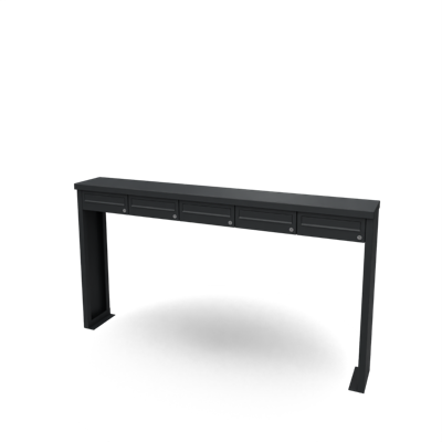 Multibox brievenbus 5 breed 1 hoog zwart - Geroba