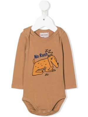 Bobo Choses body en coton biologique à imprimé graphique - Marron