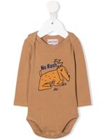 Bobo Choses body en coton biologique à imprimé graphique - Marron