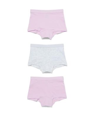 HEMA Kinderboxers katoen/stretch - 3 stuks lila (lila)