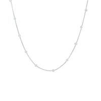 Ketting Anker zilver-maansteen wit 1 mm 40 - 42 - 44 cm