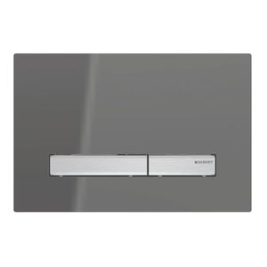 Geberit Sigma 50 bedieningspaneel spiegelend rookglas/aluminium voor Sigma reservoirs 8cm (UP720) en 12cm (UP320)