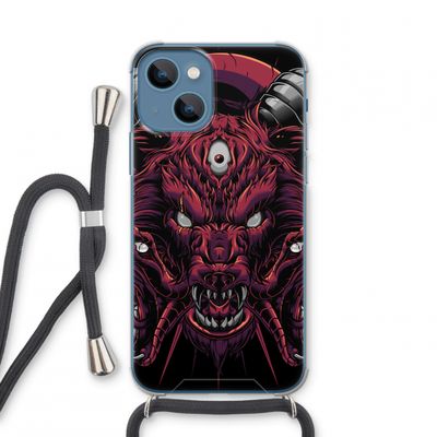 Hell Hound and Serpents: iPhone 13 mini Transparant Hoesje met koord