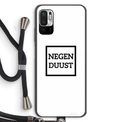 Negenduust vierkant: Xiaomi Redmi Note 10 5G Transparant Hoesje met koord