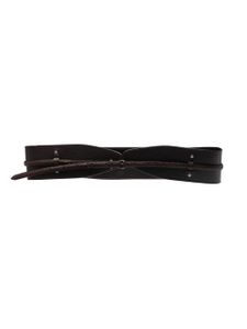 Gianfranco Ferré Pre-Owned ceinture en cuir à effet peau de serpent (années 2000) - Marron