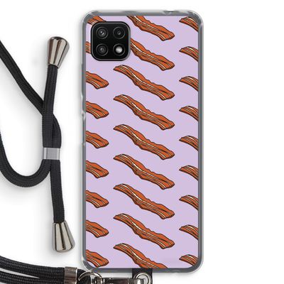 Bacon to my eggs #2: Samsung Galaxy A22 5G Transparant Hoesje met koord