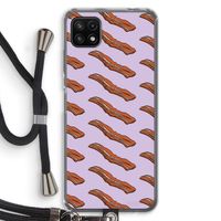 Bacon to my eggs #2: Samsung Galaxy A22 5G Transparant Hoesje met koord