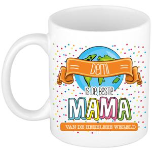 Naam mok mama Demi - wit - de beste - keramiek - 300 ml - Moederdag/verjaardag