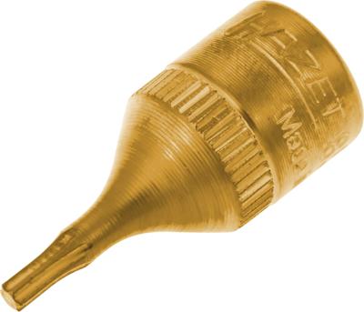 HAZET Dopsleutelbit 8502-T8 · 1/4 inch (6,3 mm) vierkant hol · Binnen-TORX®-profiel · SW T8