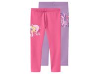 Set van 2 kinder thermoleggings (Lila/donkerroze, 122/128)