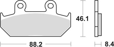 TRW Brake pad mcb 571 organic standard