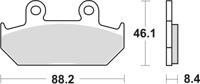 TRW Brake pad mcb 571 organic standard