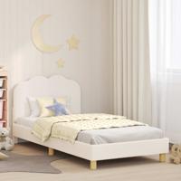 Bedframe voor kinderen met hoofdbord Crme 90 x 200 cm