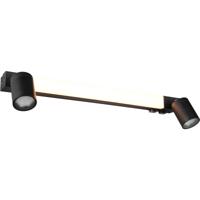 Mat Zwarte LED Wandlamp 6.5W - Aanpasbare Kleur - GU10 Fitting - IP44
