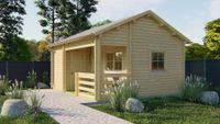 Tuindeco Edelweiss chalet 600x510 cm 70 mm vuren honing geïmpregneerd