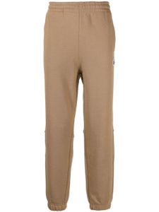 Lacoste pantalon de jogging en coton à patch logo - Marron