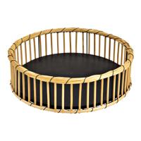 Dienblad van wilgentenen en metaal, naturel (B/H/D) 33x10x33cm