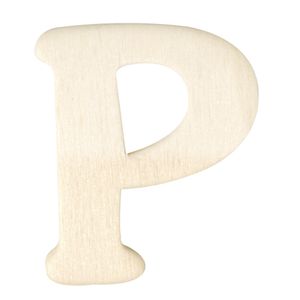 Houten letter P 4 cm   -