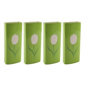 4x Stuks Radiatorbak luchtbevochtiger/waterverdamper - 20 x 8 cm - porselein