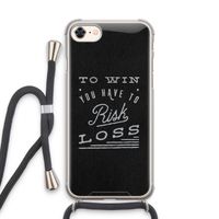 Risk loss: iPhone 8 Transparant Hoesje met koord Risk loss: iPhone 8 Transparant Hoesje met koord