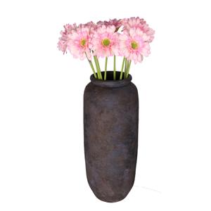 Kunstbloemen boeket Gerbera - 10x - 72 cm - lichtroze - Real Touch - kunst zijdebloemen