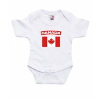 Canada romper met vlag wit voor babys - thumbnail