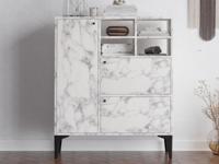 Commode HAWA 3 deuren marmer wit