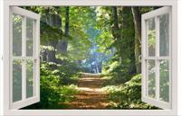 Tuindoek raam bospad 210x140cm - Customize it
