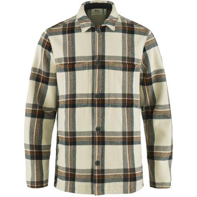 Fjallraven Singi Flannel Overhemd Heren Chalk White-Dark Navy M