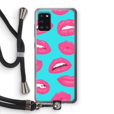 Bite my lip: Samsung Galaxy A31 Transparant Hoesje met koord