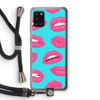 Bite my lip: Samsung Galaxy A31 Transparant Hoesje met koord