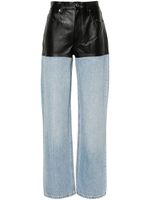 Alexander Wang jean droit à design à empiècements - Bleu